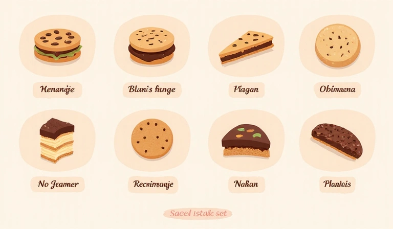 Különböző típusú cookie-k ikonjai
